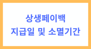 상생페이백 지급일 및 소멸기간
