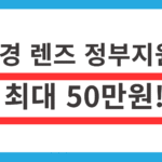 안경 렌즈 정부지원금