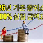 2026년 기준 중위소득 100% 실질 금액표