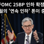 금리인하 후 유동성 장세 여는 조건은? FOMC 점도표와 파월의 '향후 연속 인하' 시그널 분석.