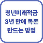 청년미래적금 3년만에 목돈 만드는 방법