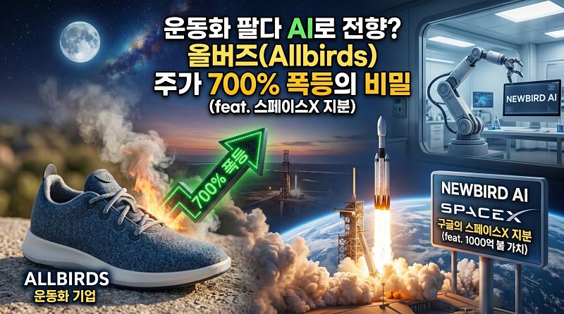 운동화 팔다 AI로 전향? 올버즈(Allbirds) 주가 700% 폭등의 비밀 (feat. 스페이스X 지분)