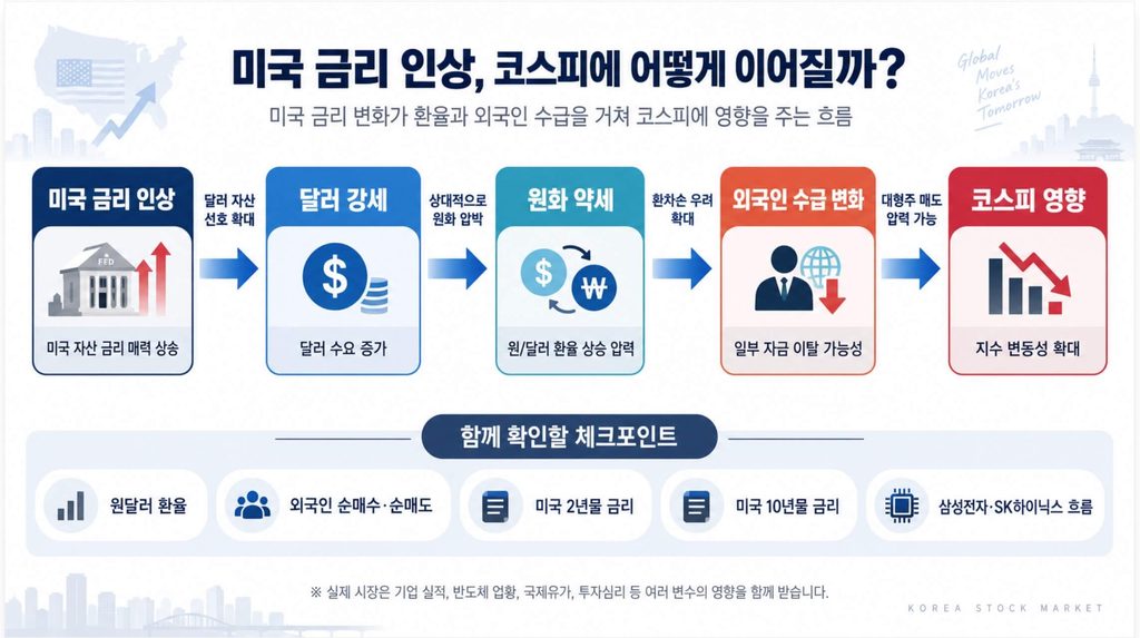 미국 금리 인상 원달러 환율 코스피 영향