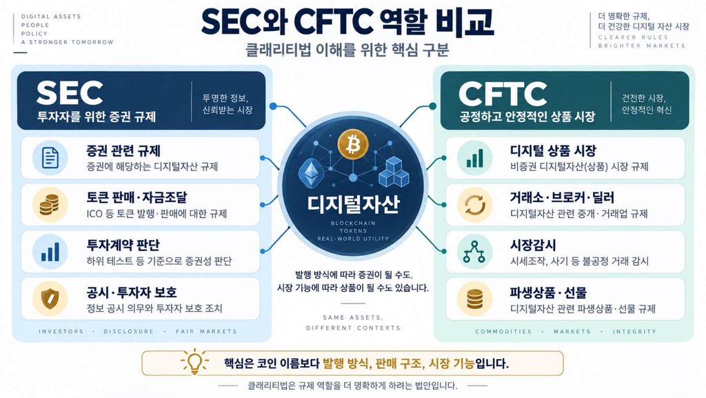 클래리티법 SEC와 CFTC 역할 차이