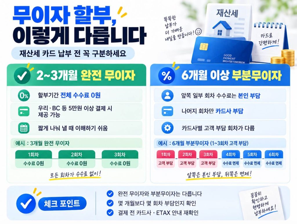 2026 재산세 카드 혜택, 캐시백·청구할인·무이자 할부 카드사별 비교